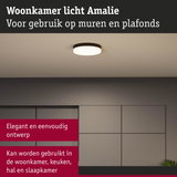 Ronde plafondlamp Amalie met eenvoudig wit ontwerp voor woonkamer, keuken en slaapkamer