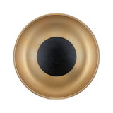 Plafonnier rond en métal doré avec centre noir pour éclairage intérieur moderne