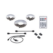 Kit bande LED RGB avec télécommande, câble USB et clips, éclairage flexible pour intérieur