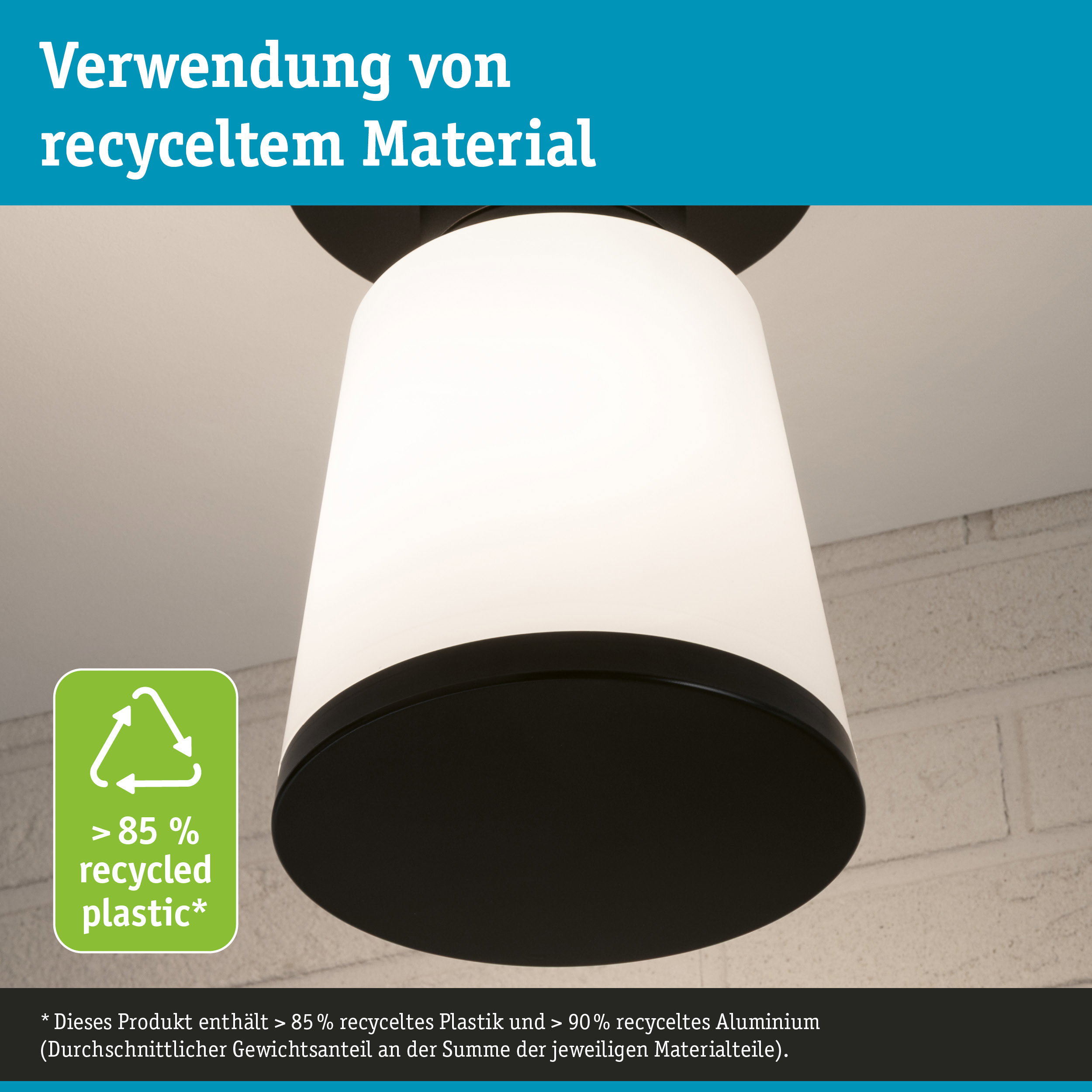 ModuShine Schirm Marento IP44 zylindrisch Anthrazit/Weiß