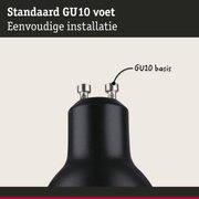 Zwarte metalen GU10 lampvoet voor eenvoudige installatie van LED-lampen