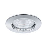 Spot encastré rond en aluminium brossé argenté pour éclairage LED moderne