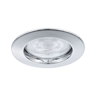 Spot encastré rond en aluminium brossé argenté pour éclairage LED moderne