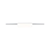 Modern LED ceiling light with rectangular white diffuser and silver aluminum frame for living spaces