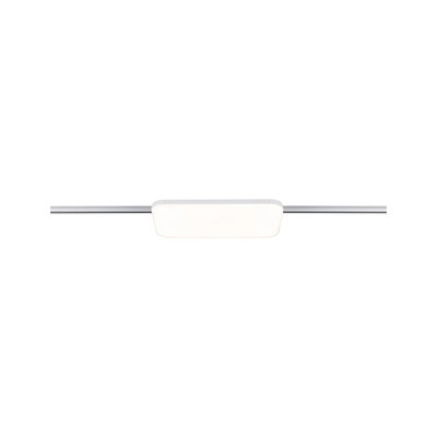 Moderne LED-plafondlamp met rechthoekige witte diffuser en zilverkleurig aluminium frame voor woonruimtes
