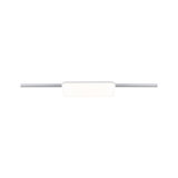 Modern LED ceiling light with rectangular white diffuser and silver aluminum frame for living spaces