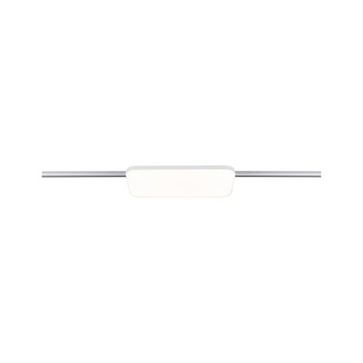 Modern LED ceiling light with rectangular white diffuser and silver aluminum frame for living spaces