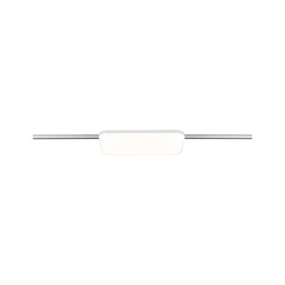 Modern LED ceiling light with rectangular white diffuser and silver aluminum frame for living spaces