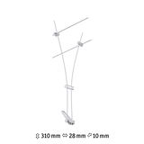 White cable wire with mounting and fastening elements for flexible lighting systems