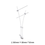 White cable wire with mounting and fastening elements for flexible lighting systems
