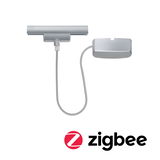 Silbernes Zigbee LED-Verbindungskabel mit Stecker und Adapter für smarte Beleuchtungssysteme