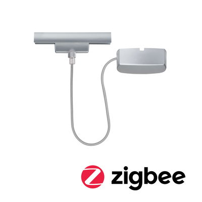 Silbernes Zigbee LED-Verbindungskabel mit Stecker und Adapter für smarte Beleuchtungssysteme