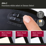 Panneau LED Abia 2 White Select Détecteur de mouvement crépusculaire (HF) carré 170x170mm 9,5W 1100lm White Select Noir