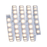 Bande LED flexible avec lumière blanc chaud et connecteur 5 broches pour éclairage polyvalent.