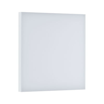 Square white LED ceiling light made of plastic for modern indoor lighting