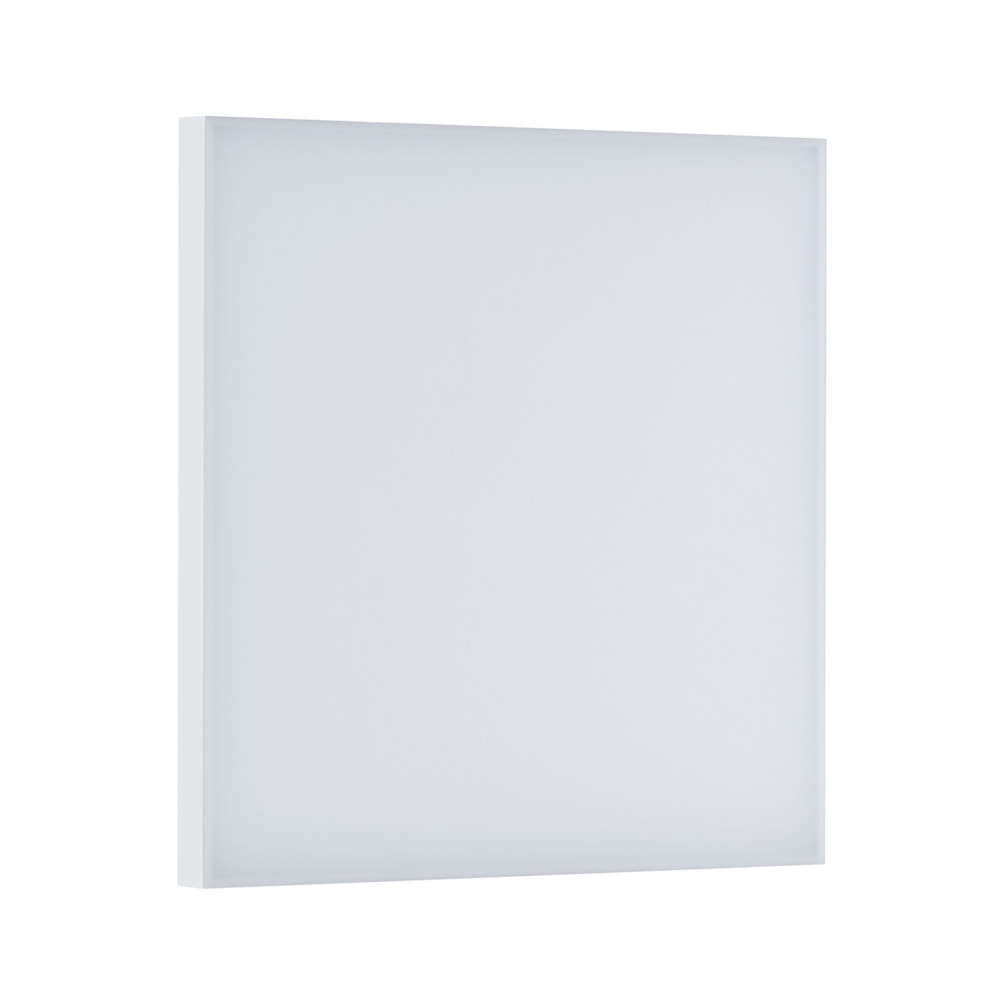 Square white LED ceiling light made of plastic for modern indoor lighting