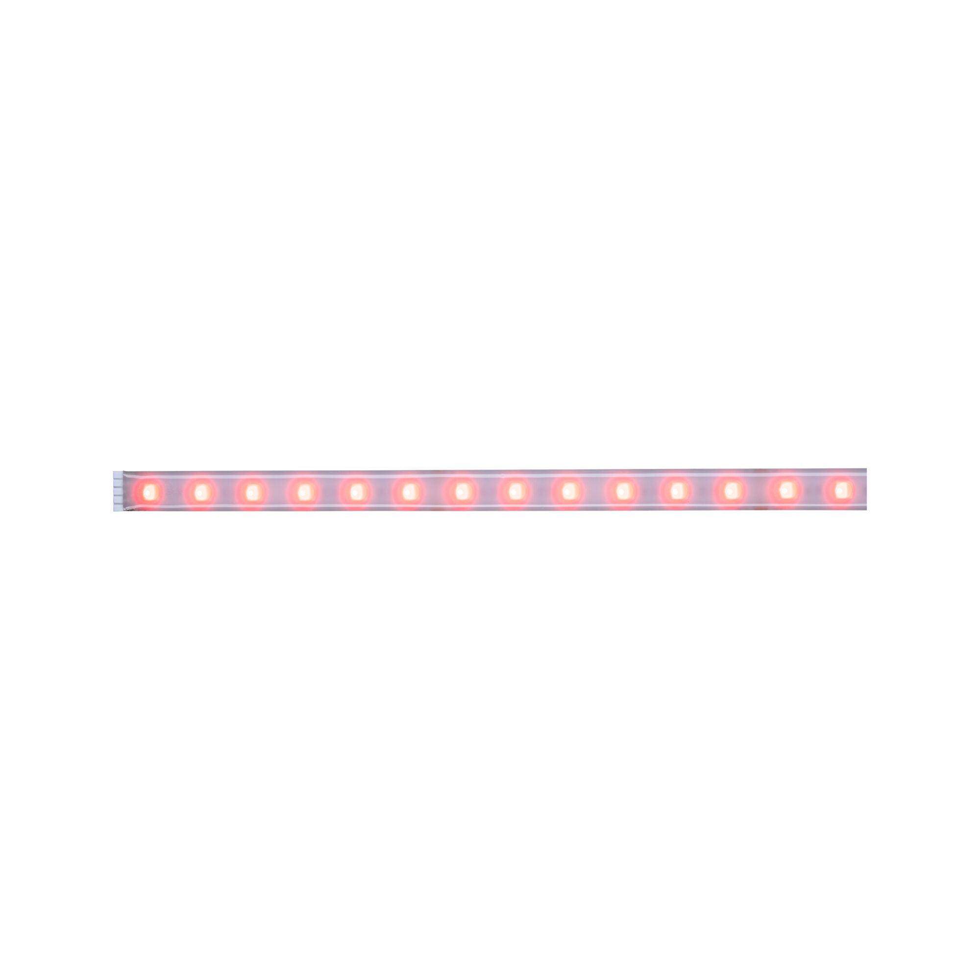 Roter LED-Lichtstreifen mit transparentem Gehäuse für dekorative Beleuchtung und Akzente