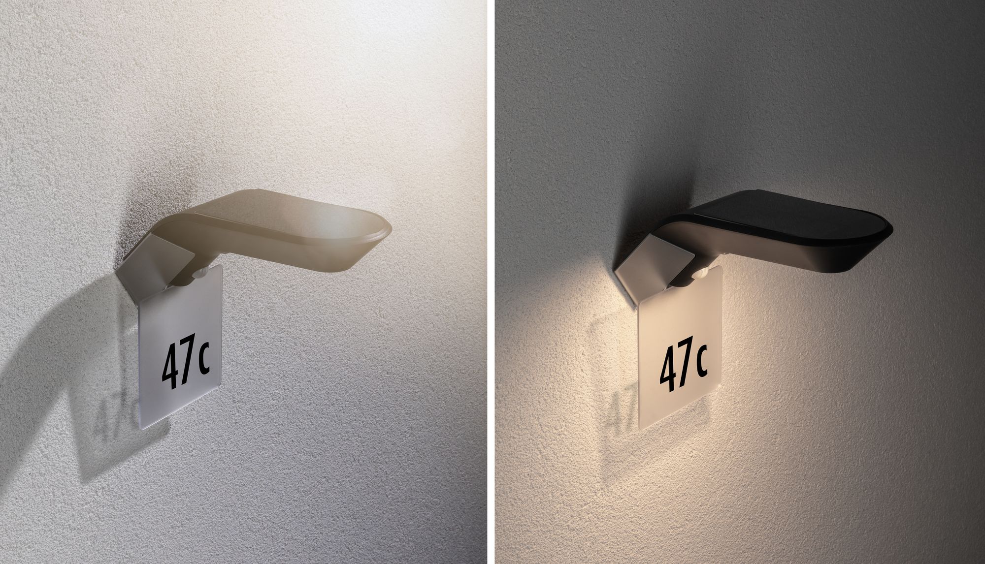Solar LED Hausnummernleuchte Soley Bewegungsmelder IP44 3000K 42lm Anthrazit