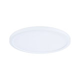 Round white LED ceiling light made of plastic for energy-efficient room lighting