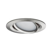 Spot encastré rond en acier inoxydable brossé avec diffuseur blanc pour éclairage LED