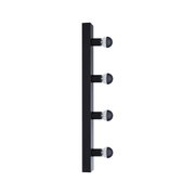 Schwarze Wandlampe aus Metall mit vier Glühbirnen, modernes Design für Wohnraumbeleuchtung