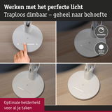 Witte dimbare LED-bureaulamp met touchbediening voor optimale helderheid bij alle taken