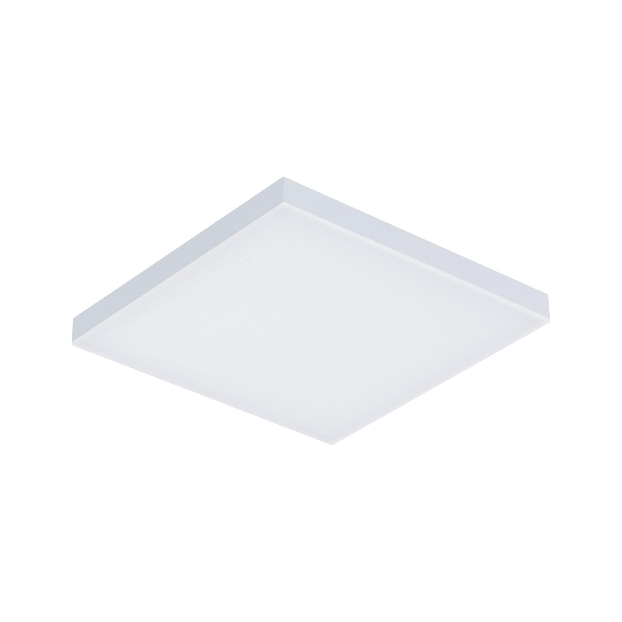 Square white LED ceiling light made of plastic for modern room lighting