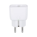 Adaptateur de prise électrique blanc en plastique avec deux broches métalliques