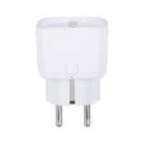 Adaptateur de prise électrique blanc en plastique avec deux broches métalliques