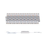 White LED strip light with power supply and plug, flexible indoor lighting solution