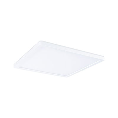 Flat square white LED ceiling panel made of plastic for modern room lighting solutions
