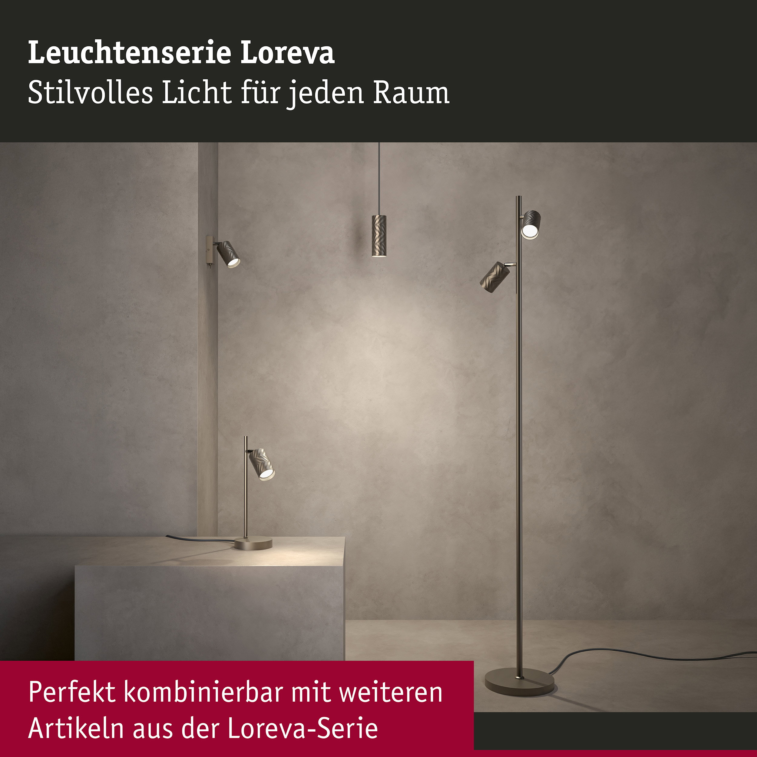 Spotlight Loreva GU10 max. 10W Titanium Metall