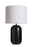 Pauleen Table luminaire Mystic Shine E14 max. 20W White/Black Modern table lamp with black metal base and white fabric shade for stylish home lighting