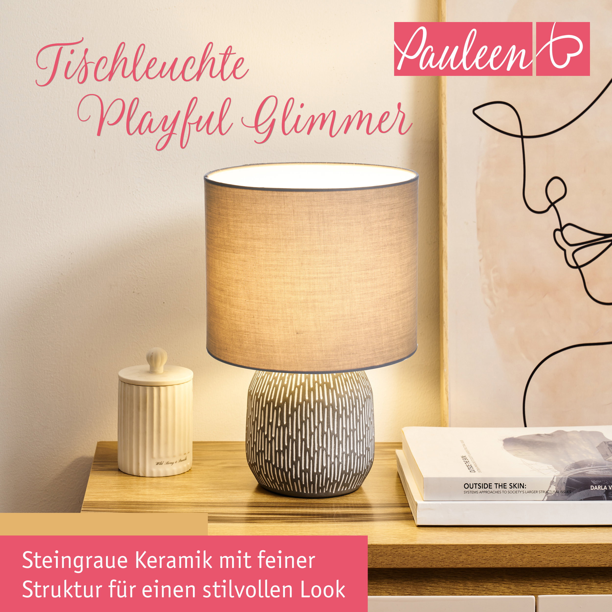 Paulmann Pauleen Tischleuchte Playful Glimmer E14 max. 20W Coffee/Beige