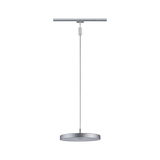 Runde LED-Pendelleuchte aus silbernem Metall mit dünnem Kabel für moderne Innenbeleuchtung