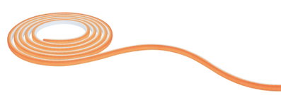 Oranger LED-Neon-Streifen aus flexiblem Material für dekorative Beleuchtung und Lichtakzente.