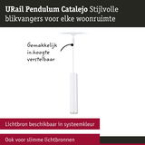 Witte URail Pendulum Catalejo hanglamp, eenvoudig in hoogte verstelbaar, LED-lichtbron, modern design