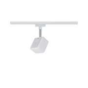 Weißer LED-Spot aus Kunststoff mit Metallstange für Schienensystembeleuchtung