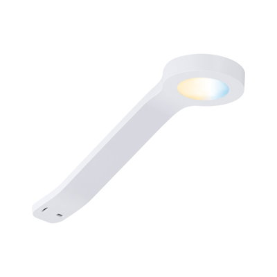 White LED wall light made of plastic with warm and cool white light for modern indoor lighting