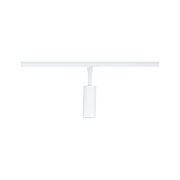 Modern white metal LED ceiling spotlight for track systems, minimalist lighting design