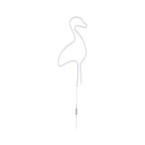 Weiße LED-Neonleuchte in Flamingo-Form aus Kunststoff mit Steuerungskabel für Deko-Beleuchtung