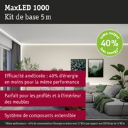 MaxLED 1000 kit LED 5 m avec 40% d'énergie en moins pour éclairage intérieur efficace