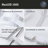 MaxLED 1000 LED-strip met plakband, 144 LEDs per meter, in te korten op 4,2 cm, eenvoudig te verbinden, wit licht