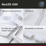 MaxLED 1000 LED-strip met beschermkap, 144 LEDs/m, zelfklevend en eenvoudig te verbinden