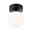 Selection Bathroom LED Ceiling luminaire Gove IP44 3000K 400lm 230V 5W Black matt/Satin Round ceiling light with black metal base and white glass, modern indoor lighting fixture
