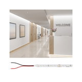 LED strip light with white LEDs and wires, energy-efficient lighting solution for interiors