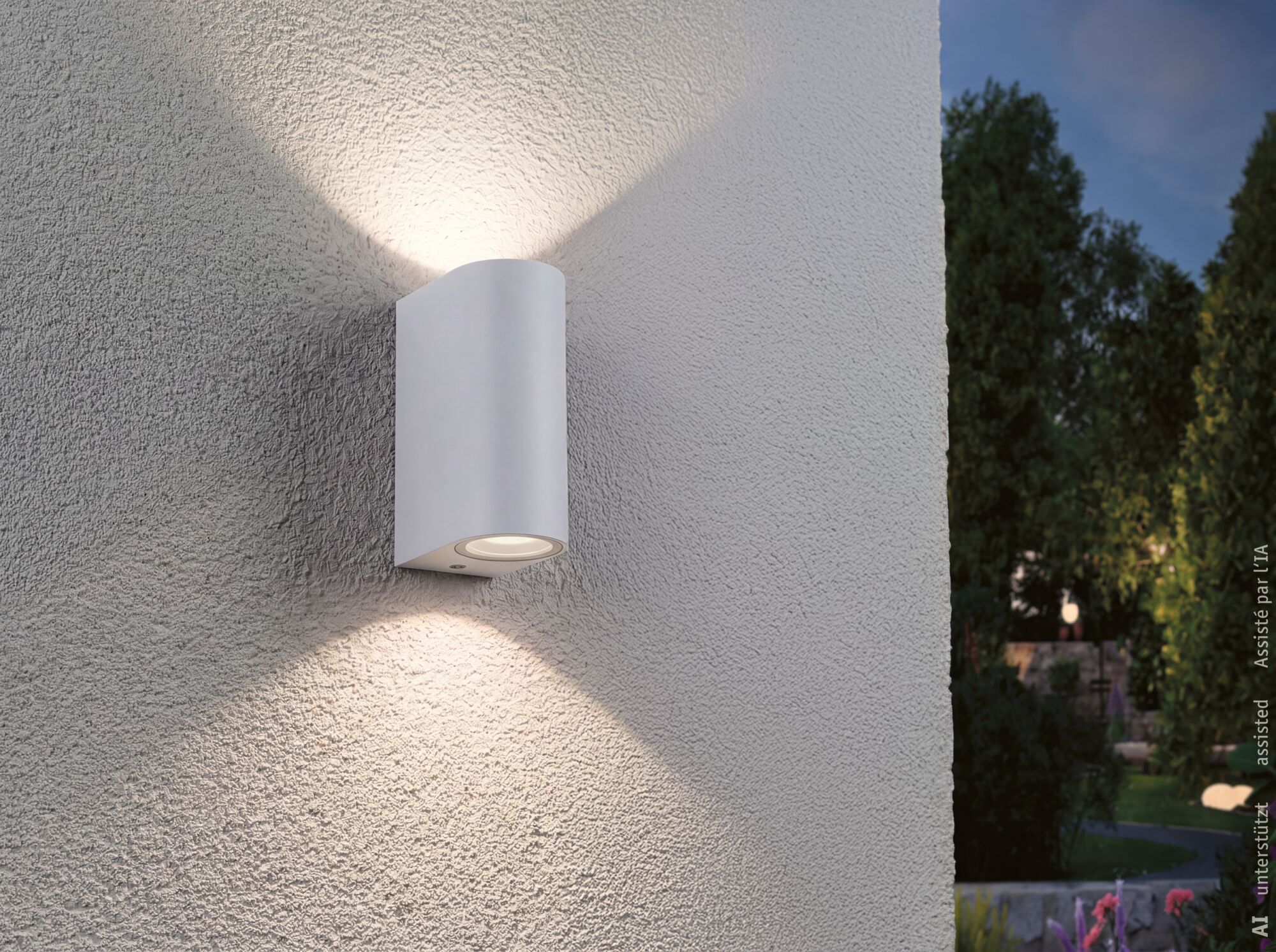 Applique Perugia IP44 GU10 230V max. 2x10W Blanc dépoli