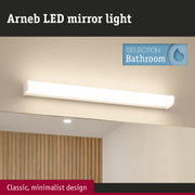 Arneb white LED mirror light with classic minimalist design for bathroom lighting