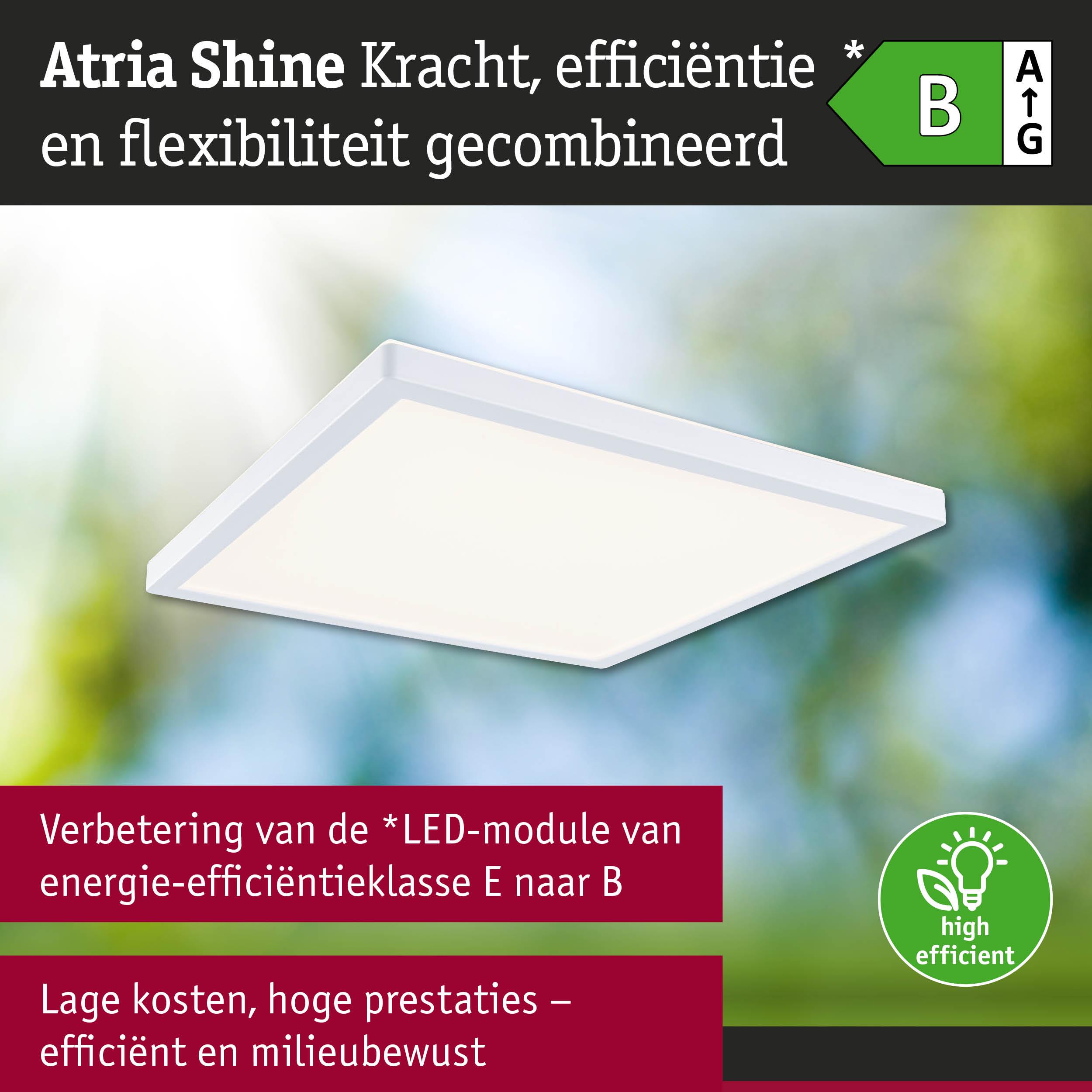Wit vierkant LED-plafondpaneel met hoge energie-efficiëntieklasse B voor milieuvriendelijke verlichting