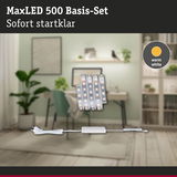 MaxLED 500 Basis-Set mit warmweißen LED-Streifen und weißem Netzteil für flexible Raumbeleuchtung